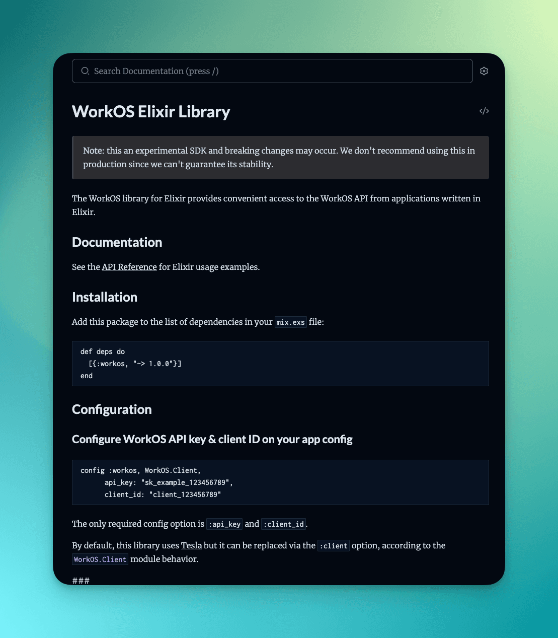 WorkOS Elixir SDK